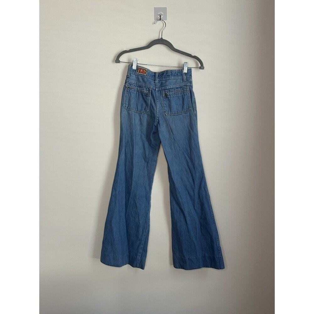 Vintage 70s Viceroy Bell Bottom Flare Denim Jeans Womens Size 29 Inch